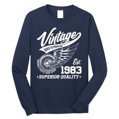 Winged Wheel Vintage 1983 Aged To Perfection Superior Quality 40th Birthday Long Sleeve Shirt