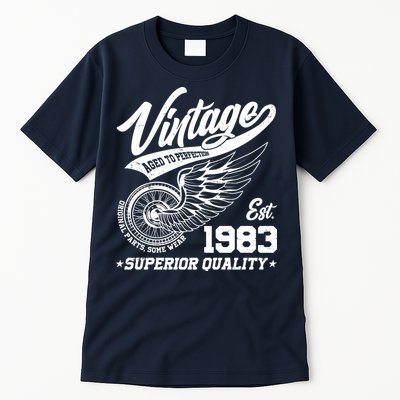 Winged Wheel Vintage 1983 Aged To Perfection Superior Quality 40th Birthday Tall T-Shirt