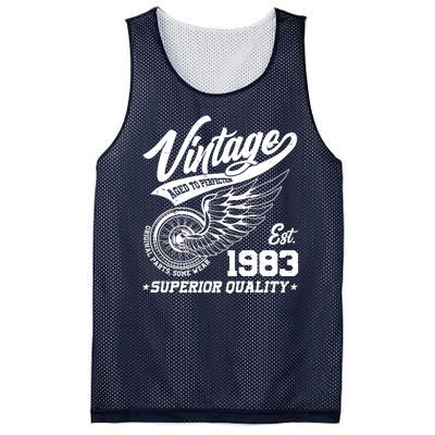 Winged Wheel Vintage 1983 Aged To Perfection Superior Quality 40th Birthday Mesh Reversible Basketball Jersey Tank