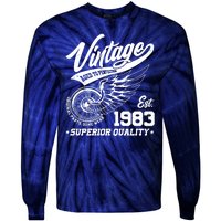 Winged Wheel Vintage 1983 Aged To Perfection Superior Quality 40th Birthday Tie-Dye Long Sleeve Shirt