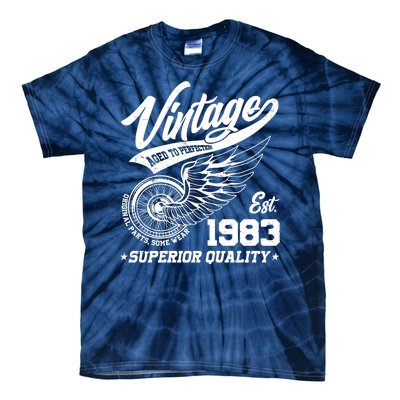 Winged Wheel Vintage 1983 Aged To Perfection Superior Quality 40th Birthday Tie-Dye T-Shirt