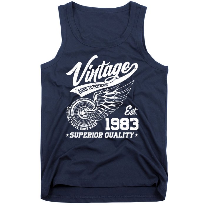 Winged Wheel Vintage 1983 Aged To Perfection Superior Quality 40th Birthday Tank Top