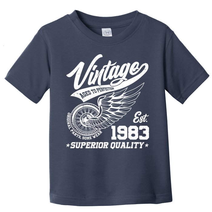 Winged Wheel Vintage 1983 Aged To Perfection Superior Quality 40th Birthday Toddler T-Shirt