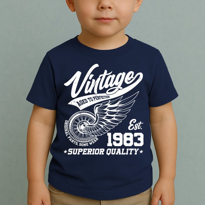 Winged Wheel Vintage 1983 Aged To Perfection Superior Quality 40th Birthday Toddler T-Shirt
