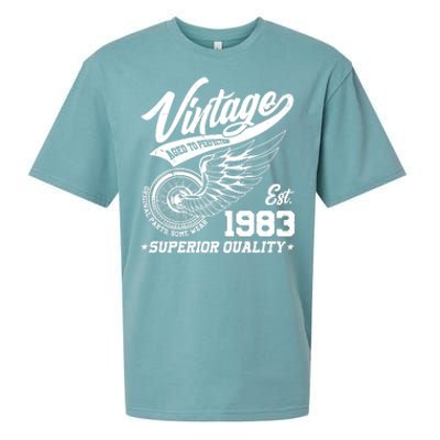 Winged Wheel Vintage 1983 Aged To Perfection Superior Quality 40th Birthday Sueded Cloud Jersey T-Shirt