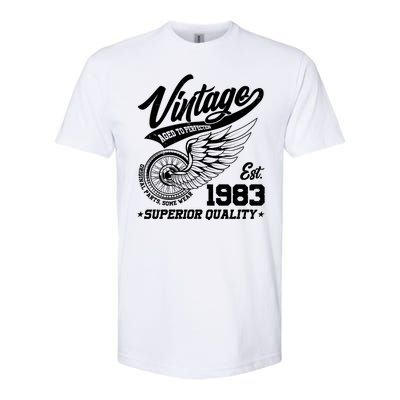 Winged Wheel Vintage 1983 Aged To Perfection Superior Quality 40th Birthday Softstyle CVC T-Shirt