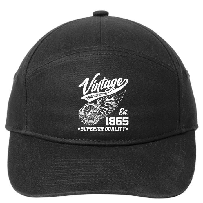 Winged Wheel Vintage 1965 Aged To Perfection Superior Quality 60th Birthday 7-Panel Snapback Hat
