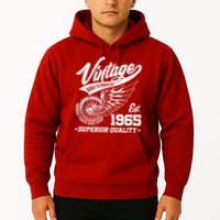 Winged Wheel Vintage 1965 Aged To Perfection Superior Quality 60th Birthday Hoodie