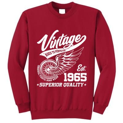 Winged Wheel Vintage 1965 Aged To Perfection Superior Quality 60th Birthday Tall Sweatshirt
