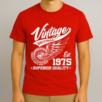 Winged Wheel Vintage 1975 Aged To Perfection Superior Quality 50th Birthday T-Shirt