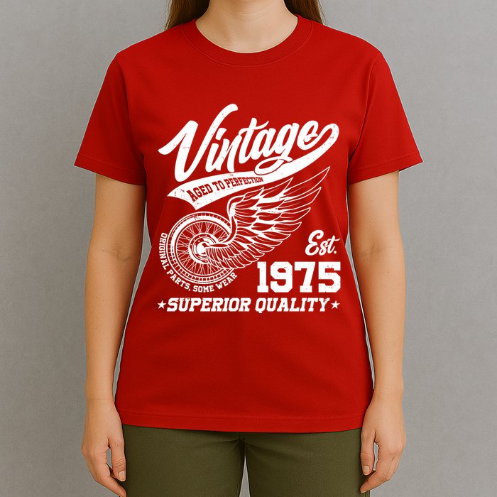 Winged Wheel Vintage 1975 Aged To Perfection Superior Quality 50th Birthday T-Shirt