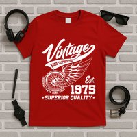 Winged Wheel Vintage 1975 Aged To Perfection Superior Quality 50th Birthday T-Shirt