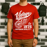 Winged Wheel Vintage 1975 Aged To Perfection Superior Quality 50th Birthday T-Shirt