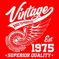 Winged Wheel Vintage 1975 Aged To Perfection Superior Quality 50th Birthday T-Shirt