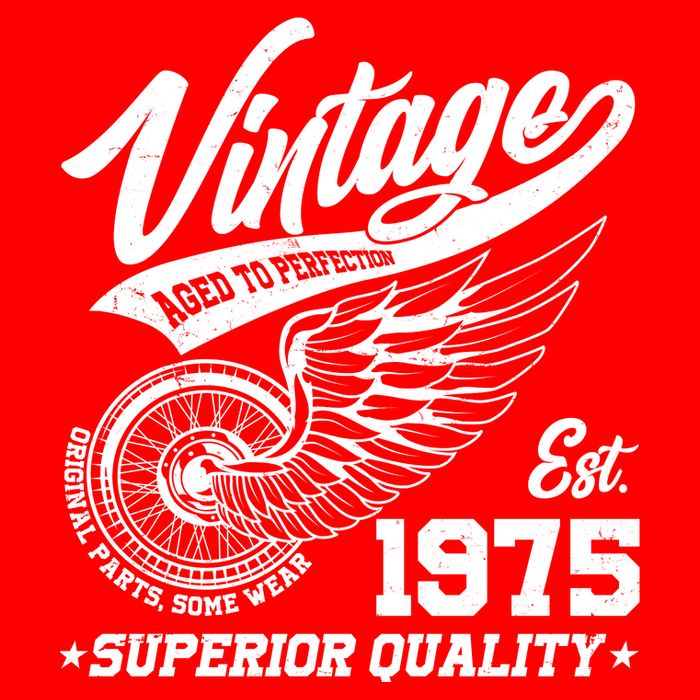 Winged Wheel Vintage 1975 Aged To Perfection Superior Quality 50th Birthday T-Shirt