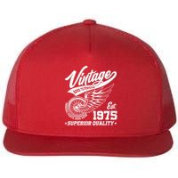 Winged Wheel Vintage 1975 Aged To Perfection Superior Quality 50th Birthday Flatbill Hat