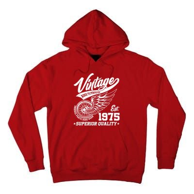 Winged Wheel Vintage 1975 Aged To Perfection Superior Quality 50th Birthday Tall Hoodie