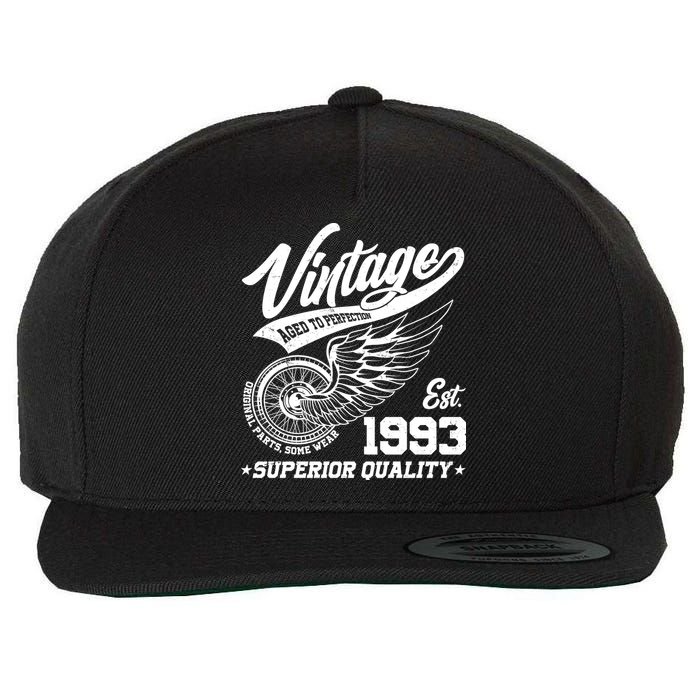 Winged Wheel Vintage 1993 Aged To Perfection Superior Quality 30th Birthday Wool Snapback Cap
