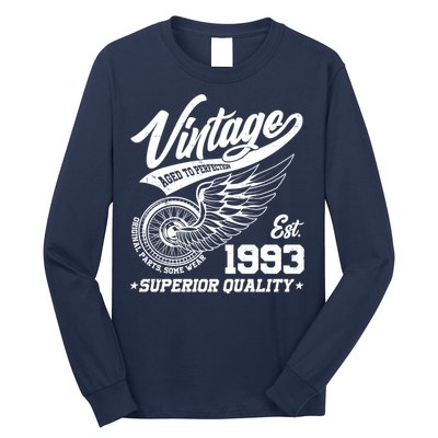 Winged Wheel Vintage 1993 Aged To Perfection Superior Quality 30th Birthday Long Sleeve Shirt