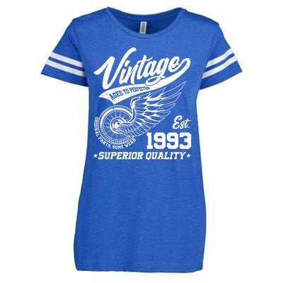 Winged Wheel Vintage 1993 Aged To Perfection Superior Quality 30th Birthday Enza Ladies Jersey Football T-Shirt