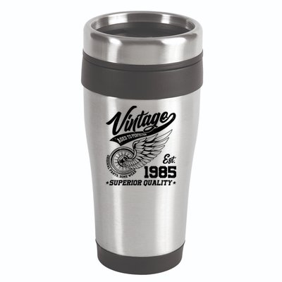 Winged Wheel Vintage 1985 Aged To Perfection Superior Quality 40th Birthday 16oz Travel Tumbler