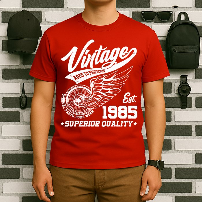 Winged Wheel Vintage 1985 Aged To Perfection Superior Quality 40th Birthday T-Shirt