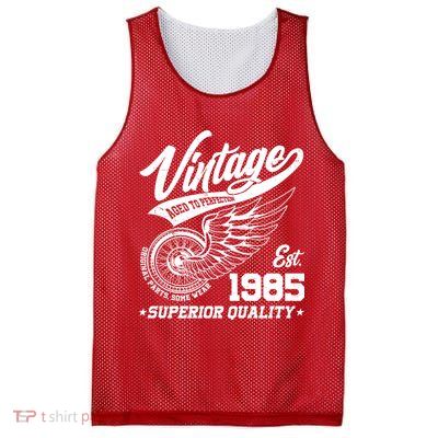 Winged Wheel Vintage 1985 Aged To Perfection Superior Quality 40th Birthday Mesh Reversible Basketball Jersey Tank