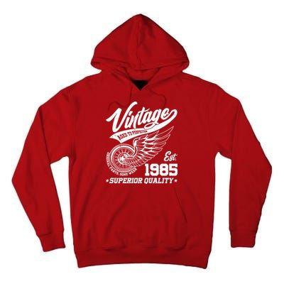 Winged Wheel Vintage 1985 Aged To Perfection Superior Quality 40th Birthday Tall Hoodie
