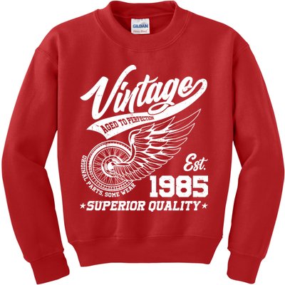 Winged Wheel Vintage 1985 Aged To Perfection Superior Quality 40th Birthday Kids Sweatshirt