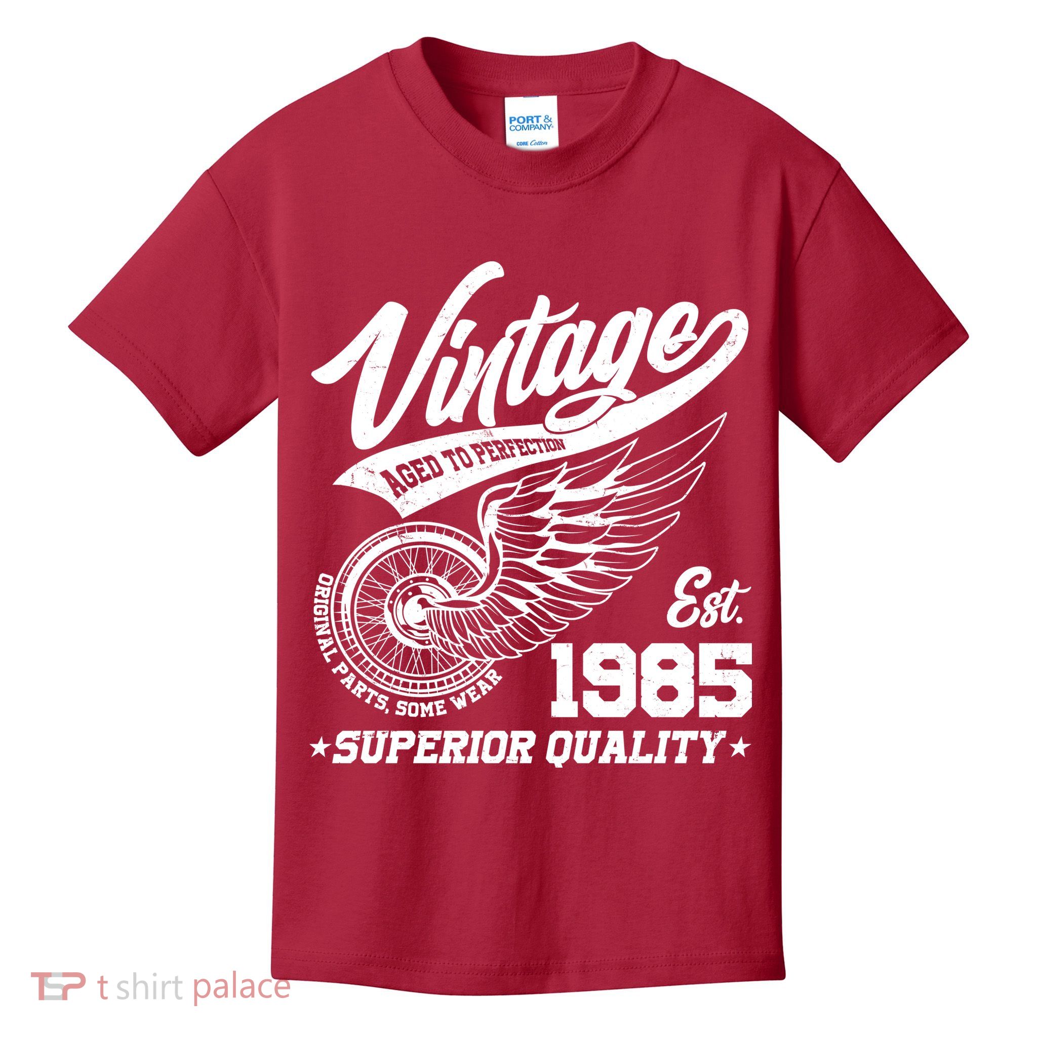 Winged Wheel Vintage 1985 Aged To Perfection Superior Quality 40th Birthday Kids T-Shirt