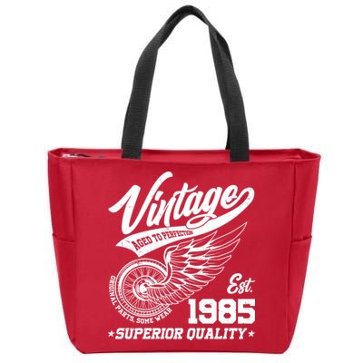 Winged Wheel Vintage 1985 Aged To Perfection Superior Quality 40th Birthday Zip Tote Bag