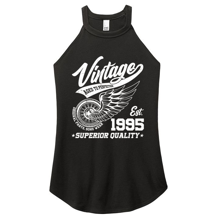 Winged Wheel Vintage 1995 Aged To Perfection Superior Quality 30th Birthday Women's Perfect Tri Rocker Tank