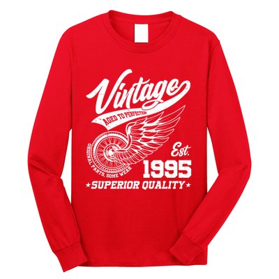 Winged Wheel Vintage 1995 Aged To Perfection Superior Quality 30th Birthday Long Sleeve Shirt