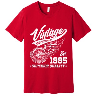 Winged Wheel Vintage 1995 Aged To Perfection Superior Quality 30th Birthday Premium T-Shirt
