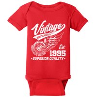 Winged Wheel Vintage 1995 Aged To Perfection Superior Quality 30th Birthday Baby Bodysuit
