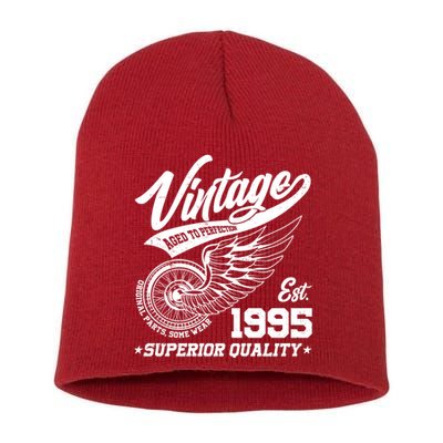 Winged Wheel Vintage 1995 Aged To Perfection Superior Quality 30th Birthday Short Acrylic Beanie