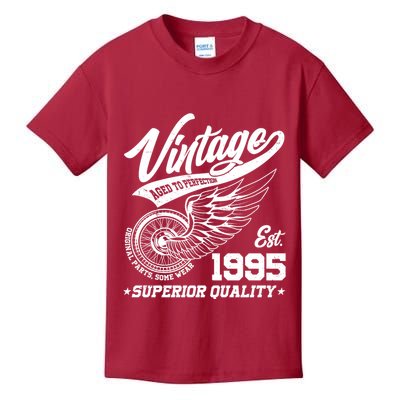 Winged Wheel Vintage 1995 Aged To Perfection Superior Quality 30th Birthday Kids T-Shirt