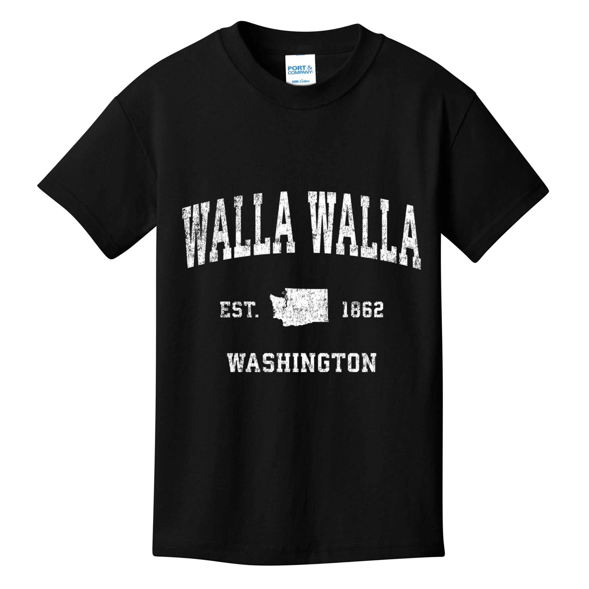 Walla Walla Washington Wa Vintage Sports Kids T-Shirt