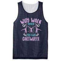 Why Walk When You Can Cartwheel | Tumbling Funny Gift Mesh Reversible Basketball Jersey Tank