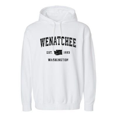 Wenatchee Washington Wa Vintage Sports Garment-Dyed Fleece Hoodie