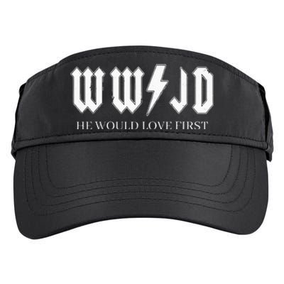 Wwjd What Would Jesus Do He Would Love First Adult Drive Performance Visor