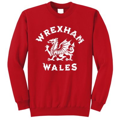 Wrexham Wales Welsh Dragon Flag Vintage Sweatshirt