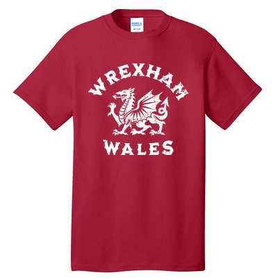 Wrexham Wales Welsh Dragon Flag Vintage Tall T-Shirt