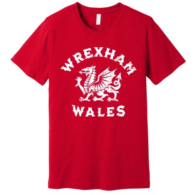 Wrexham Wales Welsh Dragon Flag Vintage Premium T-Shirt