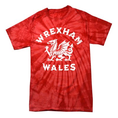 Wrexham Wales Welsh Dragon Flag Vintage Tie-Dye T-Shirt