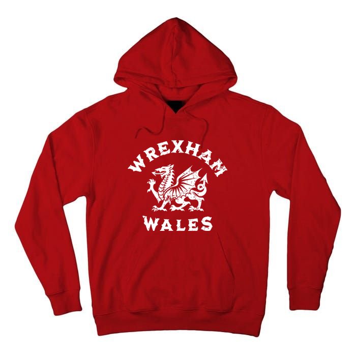 Wrexham Wales Welsh Dragon Flag Vintage Tall Hoodie