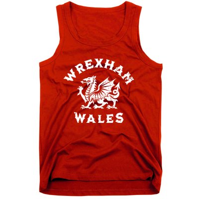 Wrexham Wales Welsh Dragon Flag Vintage Tank Top