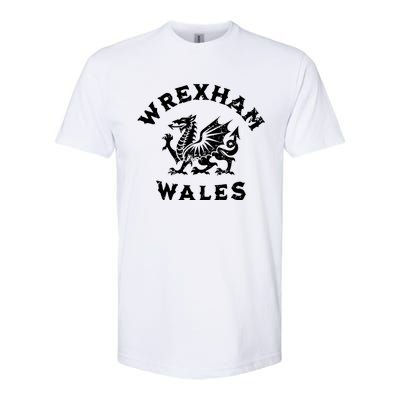 Wrexham Wales Welsh Dragon Flag Vintage Softstyle CVC T-Shirt