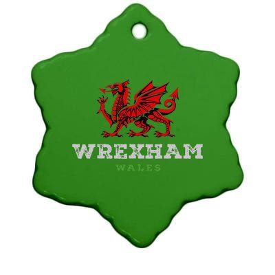 Wrexham Wales Welsh Dragon Flag Ceramic Star Ornament