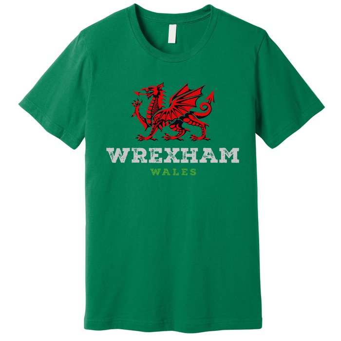 Wrexham Wales Welsh Dragon Flag Premium T-Shirt